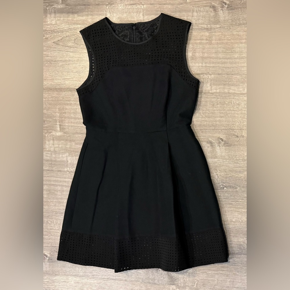 J Crew Classic Black Sleeveless Fit-and-Flare Dress